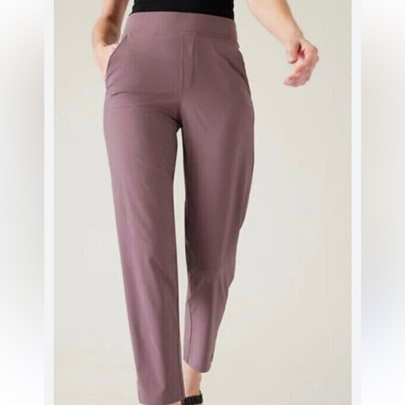 Athleta Pants - Athleta Brooklyn Purple Ankle Cropped Pants size 2